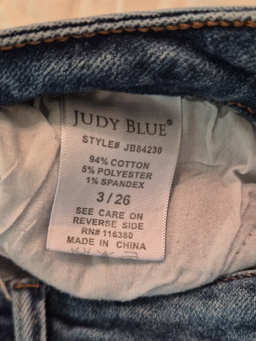 Judy Blue -Skinny Fit Jeans Daisy Embroidered  - Size 3/26 - Picture 7 of 8